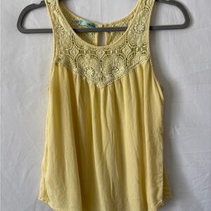 Yellow Lace Babydoll Tanktop